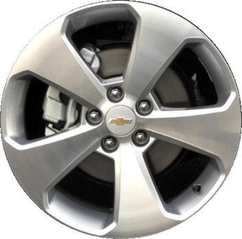 Chevrolet Cruze 2011-2012 powder coat silver or machined 17x7 aluminum wheels or rims. Hollander part number ALY5475U, OEM part number 95224534.