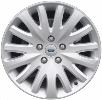 Ford Fusion 2010-2012, Mercury Milan 2010-2011 powder coat silver 17x7.5 aluminum wheels or rims. Hollander part number 3799U/A, OEM part number 9H6Z1007C.