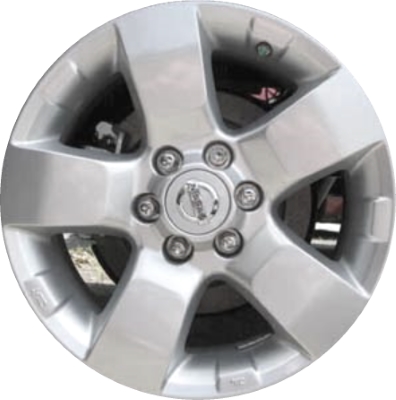 Nissan Frontier 2005-2013, Xterra 2005-2014 powder coat silver 16x7 aluminum wheels or rims. Hollander part number 62510, OEM part number 40300ZL06A, 40300ZL06B.