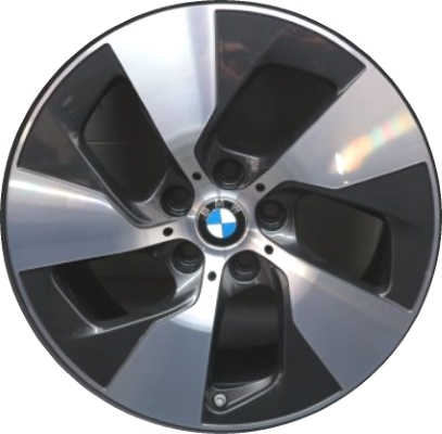 BMW 530e 2018-2020, 530i 2017-2020, 540i 2017-2020, 740e 2017, 740i 2016-2017, 750i 2016-2017 charcoal machined 17x7.5 aluminum wheels or rims. Hollander part number, OEM part number 36116868047.