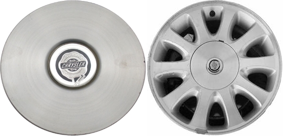 C2151S Chrysler Town & Country OEM Center Cap w/ Silver Emblem #04743123