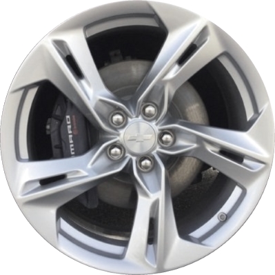Chevrolet Camaro 2019-2024 powder coat silver 20x8.5 aluminum wheels or rims. Hollander part number ALY5874U20, OEM part number 23415316.