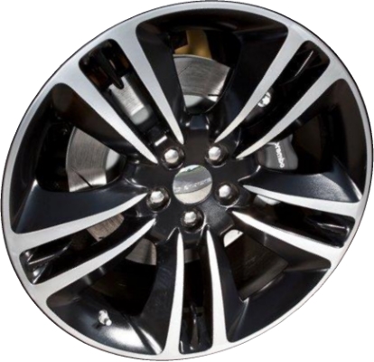 Dodge Challenger 2012-2014, Charger RWD 2012-2014 black machined 20x9 aluminum wheels or rims. Hollander part number 2507U90.PB01, OEM part number Not Yet Known.