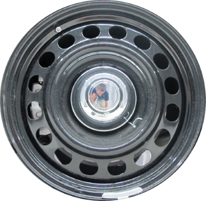 Dodge Charger AWD 2014-2023 powder coat black 18x7.5 steel wheels or rims. Hollander part number STL2619, OEM part number 68206561AA.