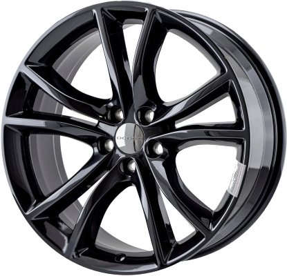 Dodge Challenger RWD 2015-2018, Charger RWD 2015-2018 black painted 20x8 aluminum wheels or rims. Hollander part number 2545U45/2563, OEM part number Not Yet Known.