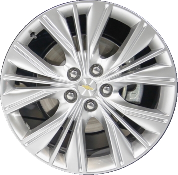 Chevrolet Impala 2014-2020 powder coat hyper silver 20x8.5 aluminum wheels or rims. Hollander part number ALY5615, OEM part number 9599035.