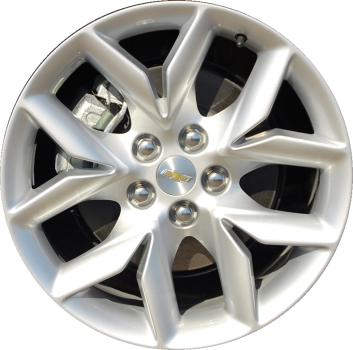 Chevrolet Impala 2014-2020 powder coat silver 19x8.5 aluminum wheels or rims. Hollander part number ALY5711, OEM part number 9599033.