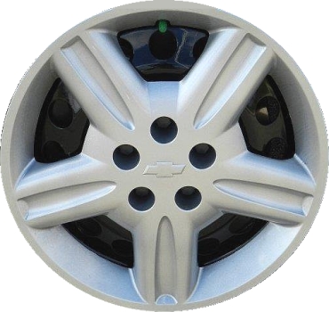 Chevrolet Impala Limited 2014-2016, Chevrolet Impala PPV 2012-2016, Plastic 5 Spoke, Single Hubcap or Wheel Cover For 17 Inch Steel Wheels. Hollander Part Number H3293.