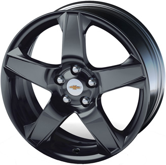 Chevrolet Sonic 2012-2016 powder coat black 17x6.5 aluminum wheels or rims. Hollander part number ALY5526U45, OEM part number 19300985.