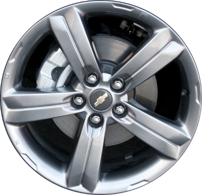 Chevrolet Sonic 2012-2016 powder coat smoked hyper 17x6.5 aluminum wheels or rims. Hollander part number ALY5569, OEM part number 95015722.