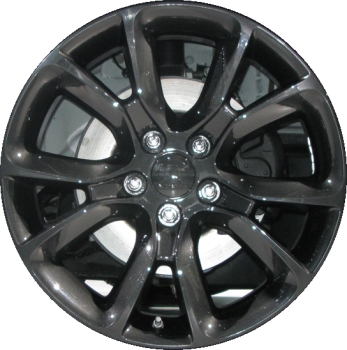 Chrysler 200 2013-2014 powder coat black 18x7 aluminum wheels or rims. Hollander part number ALY2435U45/2499, OEM part number Not Yet Known.