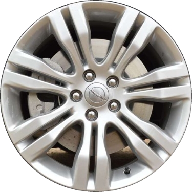 Chrysler 200 2015-2017 powder coat silver 18x8 aluminum wheels or rims. Hollander part number ALY2512U20, OEM part number 1WM47XZAAA, 1WM47XZAAB.