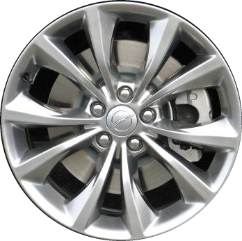 Chrysler 200 2015-2017 powder coat hyper silver 18x8 aluminum wheels or rims. Hollander part number ALY2516, OEM part number 1WM46DD5AA.
