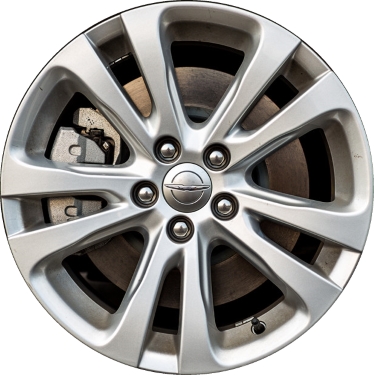 Chrysler 200 2015-2017 powder coat silver 17x7.5 aluminum wheels or rims. Hollander part number ALY2511U20.PS02, OEM part number 1WM43GSAAA.