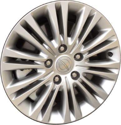 Chrysler Town & Country 2011-2016 powder coat medium silver 17x6.5 aluminum wheels or rims. Hollander part number ALY2402U20.LS100V2, OEM part number 1SP67DD5AB.