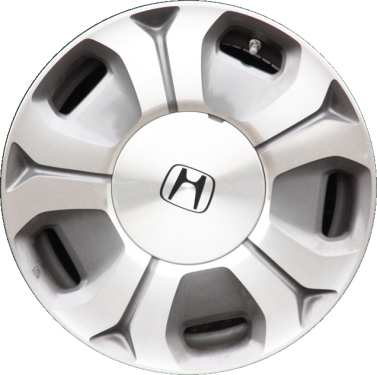 Honda Civic 2012-2015 grey machined 15x6 aluminum wheels or rims. Hollander part number ALY64026U10, OEM part number 42700TR2A91, 42700TR2J91.