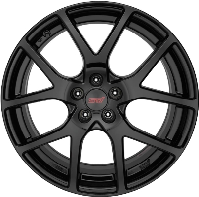 Subaru Crosstrek 2018-2023, Impreza 2018-2023 powder coat black 17x7 aluminum wheels or rims. Hollander part number 68856/68862, OEM part number B3110FL250, B3110FL251.