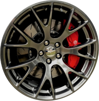 Dodge Challenger RWD 2015-2019, Charger RWD 2015-2019 powder coat hyper dark 20x9.5 aluminum wheels or rims. Hollander part number 2528U79, OEM part number Not Yet Known.