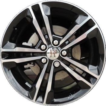 Dodge Charger AWD 2013-2014 black polished 19x7.5 aluminum wheels or rims. Hollander part number ALY2410.LB01, OEM part number 1TD74DX8AC.