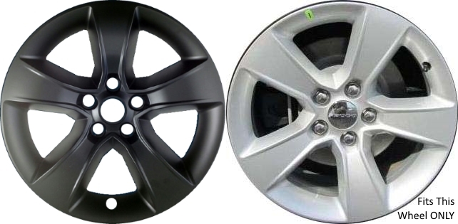 Dodge Charger RWD 2011-2014 Black, 5 Spoke, Plastic Hubcaps, Wheel Covers, Wheel Skins, Imposters. ONLY Fits 17 Inch Alloy Wheel Pictured. Part Number IMP-352BLK.