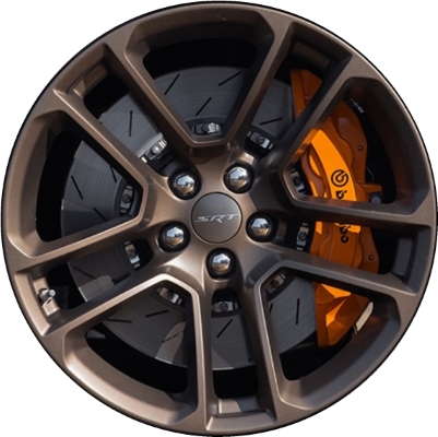 Dodge Challenger RWD 2019-2023, Charger RWD 2019-2021 powder coat bronze 20x9.5 aluminum wheels or rims. Hollander part number 2654, OEM part number 6PR46NTSAA.