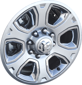 Dodge Ram 2500 2013-2018, Ram 3500 SRW 2013-2018 powder coat silver 20x8 aluminum wheels or rims. Hollander part number 2477U78.LS47, OEM part number 1VQ85DD5AA, 1VQ85DD5AB.