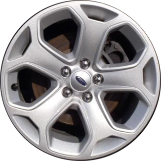 Ford Edge 2011-2014 powder coat silver 18x8 aluminum wheels or rims. Hollander part number ALY3848, OEM part number BT4Z1007B.
