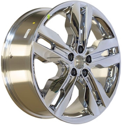 Ford Edge 2011-2014 chrome clad 20x8 aluminum wheels or rims. Hollander part number ALY3847, OEM part number BT4Z1007D.