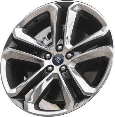 Ford Edge 2015-2018 charcoal polished 20x8 aluminum wheels or rims. Hollander part number ALY10047, OEM part number FT4Z1007C.