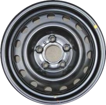 Hyundai Elantra 2011-2018 powder coat black 16x6.5 steel wheels or rims. Hollander part number STL70811, OEM part number 529103Y150, 529103Y100, 529103X170, 529103Y150.