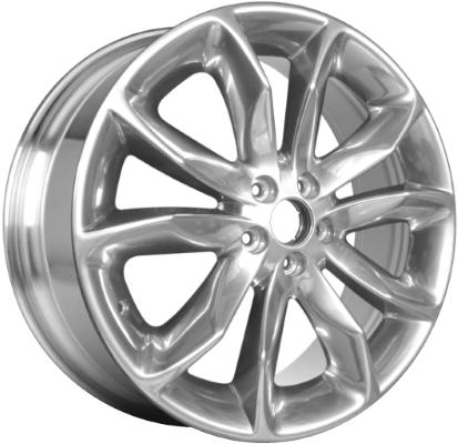 Ford Explorer 2011-2015 polished 20x8.5 aluminum wheels or rims. Hollander part number ALY3861, OEM part number BB5Z1007C.