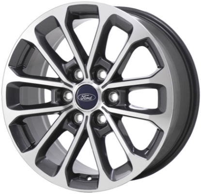 Ford F-150 2018-2020, F-150 Police Responder 2018-2020 dark grey 18x7.5 aluminum wheels or rims. Hollander part number 10169, OEM part number JL3Z1007A.