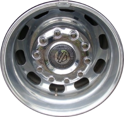 Ford F-450 2005-2012, F-550 2005-2012 polished 19.5x6 aluminum wheels or rims. Hollander part number 98054/190118, OEM part number Not Yet Known.