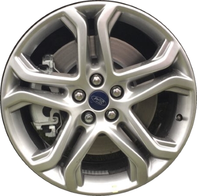 Ford Edge 2015-2018 powder coat silver 19x8 aluminum wheels or rims. Hollander part number ALY10045U20.LS1, OEM part number FT4Z1007D.