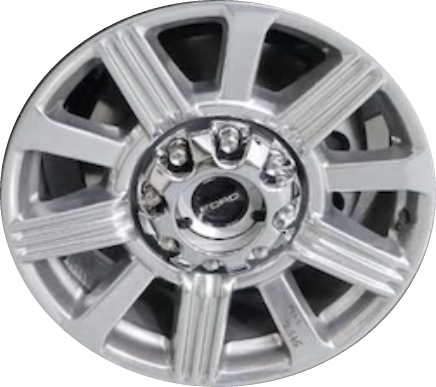 Ford F-250 2018-2019, F-350 SRW 2018-2019 polished 20x8 aluminum wheels or rims. Hollander part number 10153, OEM part number JC3Z1007A.