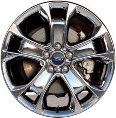 Ford Escape 2013-2016 chrome 18x7.5 aluminum wheels or rims. Hollander part number ALY3944U85/3946, OEM part number CJ5Z1007E.