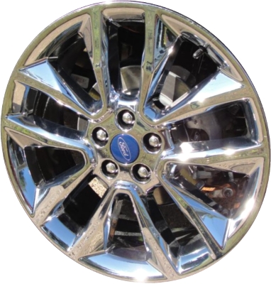 Ford Escape 2013-2016 chrome 19x8 aluminum wheels or rims. Hollander part number ALY3970, OEM part number EJ5Z1007A.