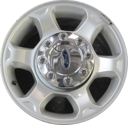 Ford F-250 2013-2016, F-350 SRW 2013-2016 powder coat silver 17x7.5 aluminum wheels or rims. Hollander part number 3950, OEM part number DC3Z1007D.