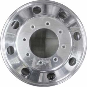 Ford E-550 DRW 2002-2003, F-450 1999-2004, F-550 1999-2004 polished 19.5x6 aluminum wheels or rims. Hollander part number 3423, OEM part number YC3Z1007SA.
