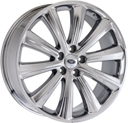 Ford Flex 2013-2019 polished 20x8 aluminum wheels or rims. Hollander part number ALY3934A80/3935, OEM part number DA8Z1007D.