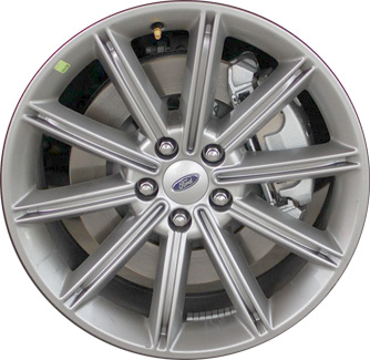 Ford Flex 2013-2019 powder coat hyper silver 19x8 aluminum wheels or rims. Hollander part number ALY3933, OEM part number DA8Z1007B.