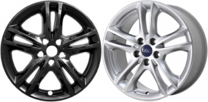 IMP-447BLK Ford Fusion Black Wheel Skins (Hubcaps/Wheelcovers) 17 Inch Set