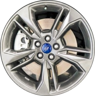 Ford Fusion 2017-2019 powder coat dark hyper grey 19x8 aluminum wheels or rims. Hollander part number ALY10123U79, OEM part number HS7Z1007F.