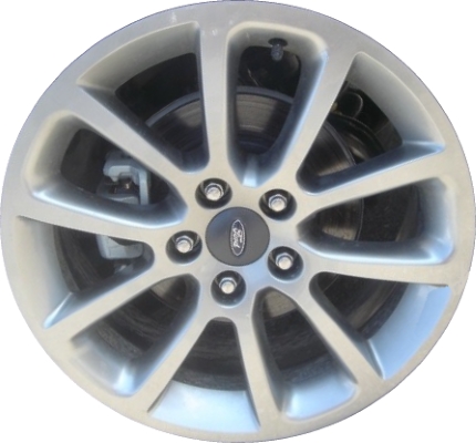 Ford Fusion 2008-2010 powder coat silver 18x7.5 aluminum wheels or rims. Hollander part number ALY3705U10, OEM part number 9E5Z1007A.