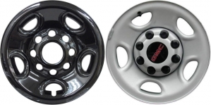 IMP-617GB GMC Savana, Sierra, Yukon Black Wheel Skins (Hubcaps/Wheelcovers) 16 Inch Set