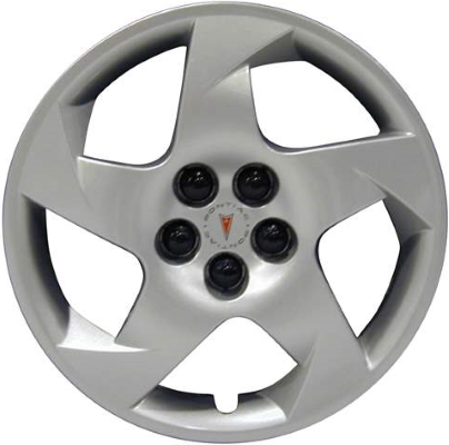 Pontiac Vibe 2003-2010, Plastic 5 Spoke, Single Hubcap or Wheel Cover For 16 Inch Steel Wheels. Hollander Part Number H5128.