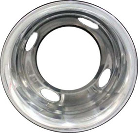 Dodge Ram 3500 DRW 1994-1999, Stainless Steel 4 Hand Hole, Single Hubcap or Wheel Cover For 16 Inch Steel Wheels. Hollander Part Number H540RL.