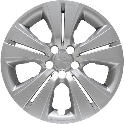 Subaru Legacy 2010-2014, Subaru Outback 2013-2014, Plastic 5 Double Spoke, Single Hubcap or Wheel Cover For 16 Inch Steel Wheels. Hollander Part Number H60542.