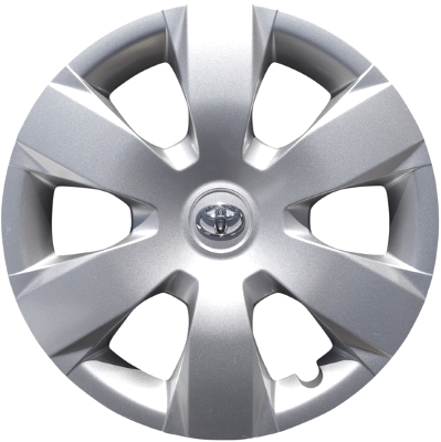 Toyota Camry 2007-2011, Plastic 6 Spoke, Single Hubcap or Wheel Cover For 16 Inch Steel Wheels. Hollander Part Number H61137.