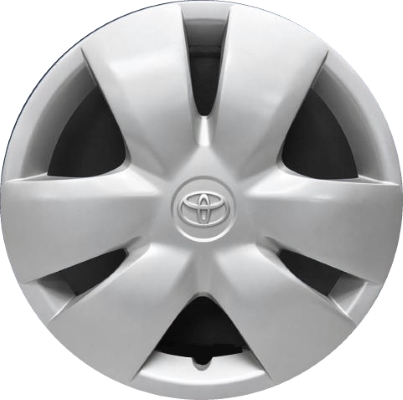 Toyota Yaris 2006-2008, Plastic 6 Spoke, Single Hubcap or Wheel Cover For 14 Inch Steel Wheels. Hollander Part Number H61139.